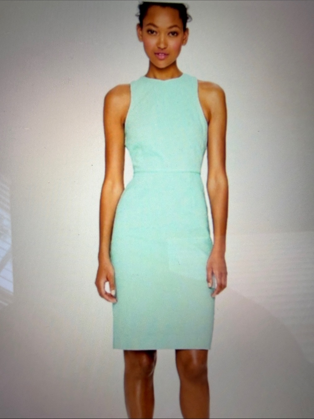 J, Crew Soft Mint Matelasse Sheath Dress, 0